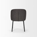Mercana Shannon Dining Chair With Gray Fabric and Matte Black Metal