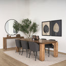 Mercana Shannon Dining Chair With Gray Fabric and Matte Black Metal