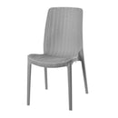 Lagoon Rue Grey/Black/Brown/Tan/Metallic Bronze/Pearl Green/White Stack-able Rattan Dinning Chair  4 Pcs Set