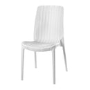 Lagoon Rue Grey/Black/Brown/Tan/Metallic Bronze/Pearl Green/White Stack-able Rattan Dinning Chair  4 Pcs Set