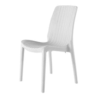 Lagoon Rue Grey/Black/Brown/Tan/Metallic Bronze/Pearl Green/White Stack-able Rattan Dinning Chair  4 Pcs Set