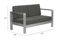 Zuo Modern Cosmopolitan Sofa in Dark Gray