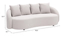 Zuo Modern Sunny Isles Sofa in Beige