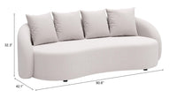 Zuo Modern Sunny Isles Sofa in Beige