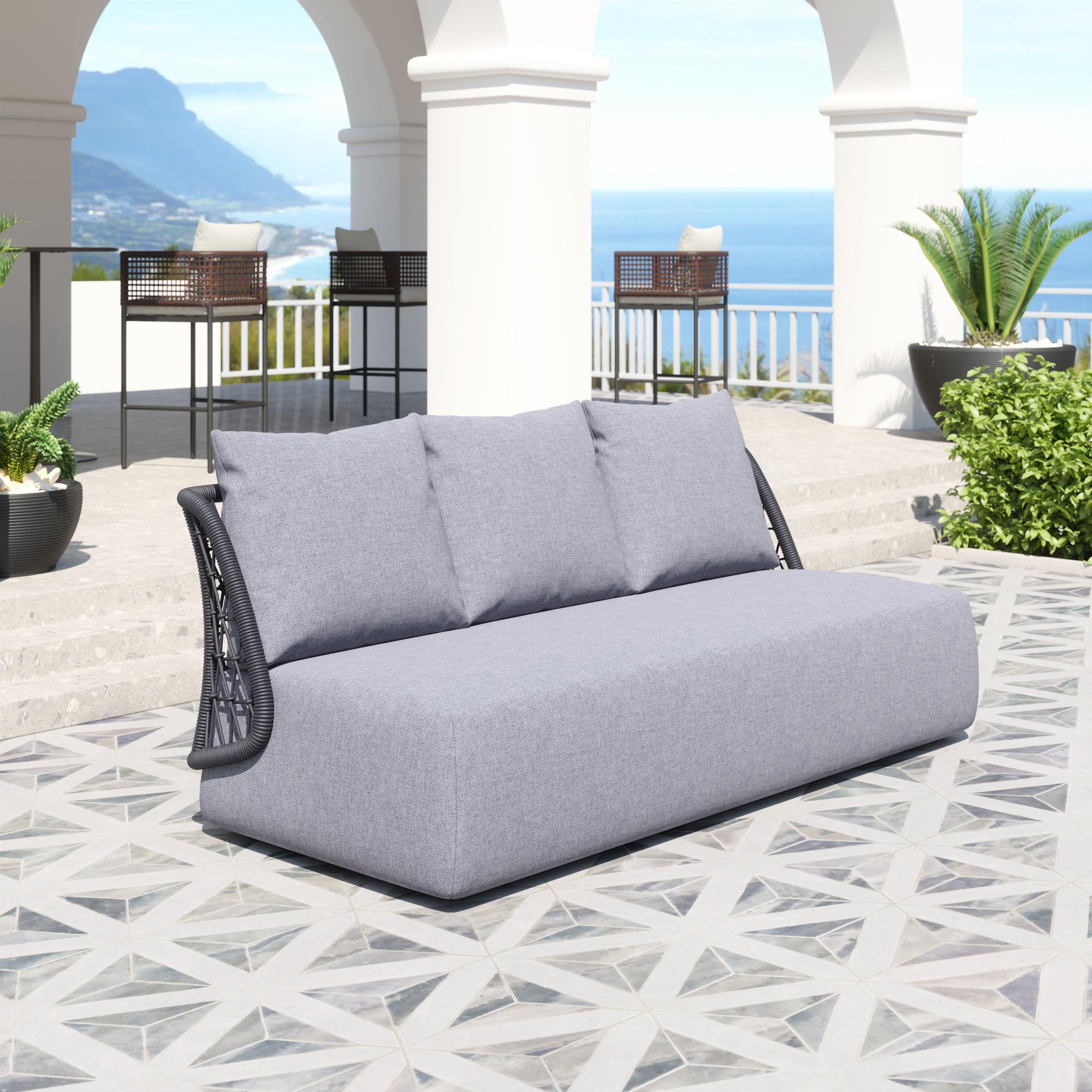 Zuo Modern Mekan Sofa in Gray