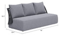 Zuo Modern Mekan Sofa in Gray
