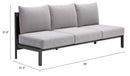 Zuo Modern Horizon Sofa in Gray