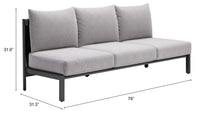 Zuo Modern Horizon Sofa in Gray