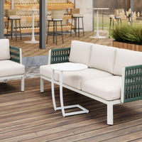 Zuo Modern Noga End Table in White/Black