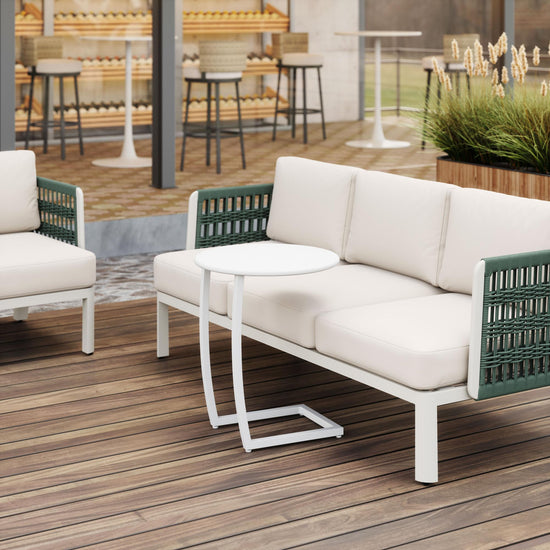 Zuo Modern Noga End Table in White/Black