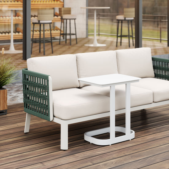 Zuo Modern Friss End Table in White/Black