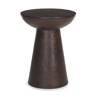 Mercana Novell Dark Brown Wood Pedestal Accent Table