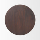 Mercana Novell Dark Brown Wood Pedestal Accent Table