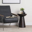 Mercana Novell Dark Brown Wood Pedestal Accent Table