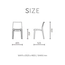 Lagoon Sensilla Blue/Grey/Dark Grey/Red/Fushia/Green/White/Gold/Orange Stack-able Dinning Chair 4 Pcs Set