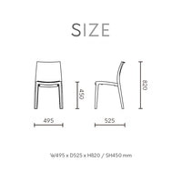 Lagoon Sensilla Blue/Grey/Dark Grey/Red/Fushia/Green/White/Gold/Orange Stack-able Dinning Chair 4 Pcs Set