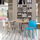 Lagoon Sensilla Blue/Grey/Dark Grey/Red/Fushia/Green/White/Gold/Orange Stack-able Dinning Chair 4 Pcs Set