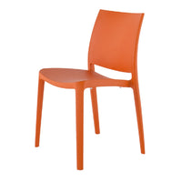 Lagoon Sensilla Blue/Grey/Dark Grey/Red/Fushia/Green/White/Gold/Orange Stack-able Dinning Chair 4 Pcs Set