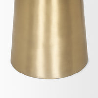 Mercana Roland Satin Brass Cast Aluminum Metal Accent Table