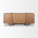 Mercana Eula Medium Brown Wood 4-Door Sideboard