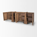 Mercana Eula Medium Brown Wood 4-Door Sideboard
