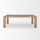 Mercana Beth Light Brown Wood Rectangular Dining Table