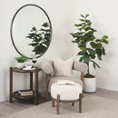 Mercana Romi Dark Brown Wood With Bottom Shelf Round Accent Table