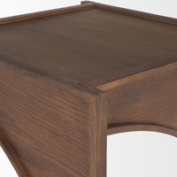 Mercana Laraya Medium Brown Wood With Arches End Table