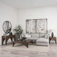 Mercana Laraya Medium Brown Wood With Arches End Table