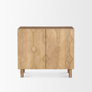Mercana Heera Dark / Light Brown Diamond Motif With Shelf Accent Cabinet