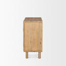 Mercana Heera Dark / Light Brown Diamond Motif With Shelf Accent Cabinet
