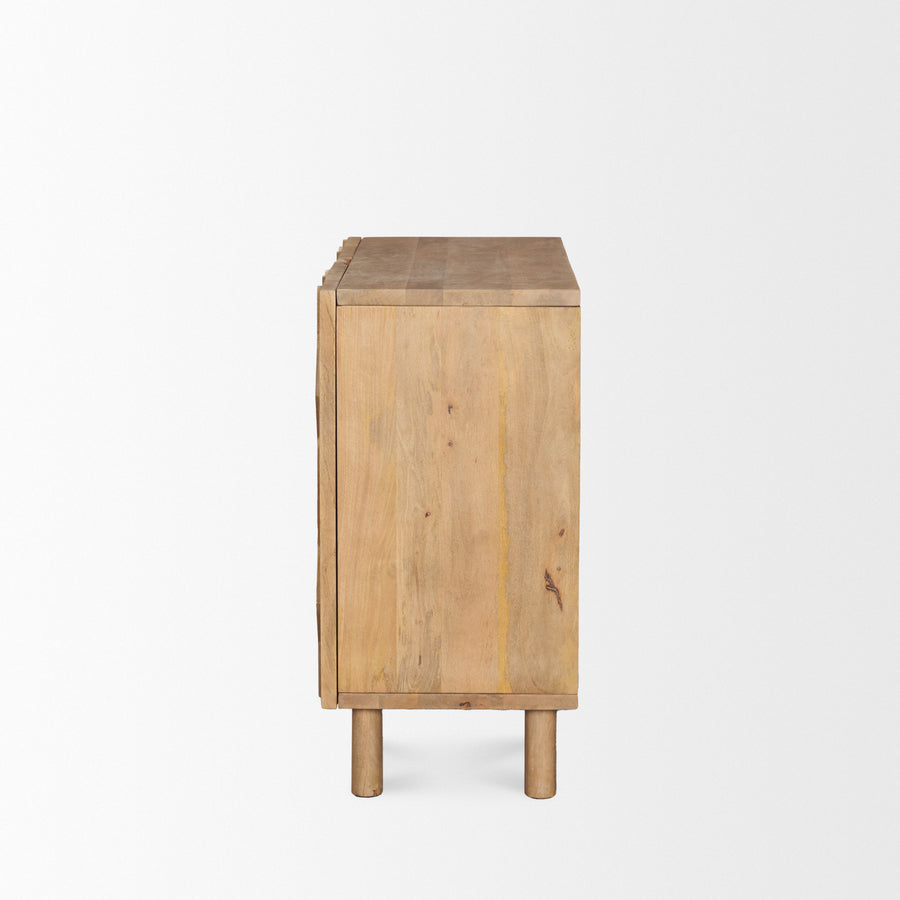 Mercana Heera Dark / Light Brown Diamond Motif With Shelf Accent Cabinet