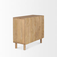 Mercana Heera Dark / Light Brown Diamond Motif With Shelf Accent Cabinet
