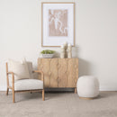 Mercana Heera Dark / Light Brown Diamond Motif With Shelf Accent Cabinet