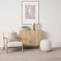 Mercana Heera Dark / Light Brown Diamond Motif With Shelf Accent Cabinet