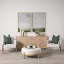 Mercana Heera Light Brown Diamond with Shelf Motif Sideboard