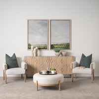Mercana Heera Light Brown Diamond with Shelf Motif Sideboard