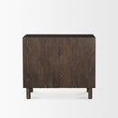 Mercana Heera Dark / Light Brown Diamond Motif With Shelf Accent Cabinet
