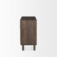 Mercana Heera Dark / Light Brown Diamond Motif With Shelf Accent Cabinet
