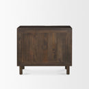 Mercana Heera Dark / Light Brown Diamond Motif With Shelf Accent Cabinet