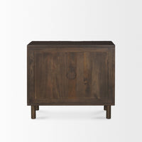 Mercana Heera Dark / Light Brown Diamond Motif With Shelf Accent Cabinet
