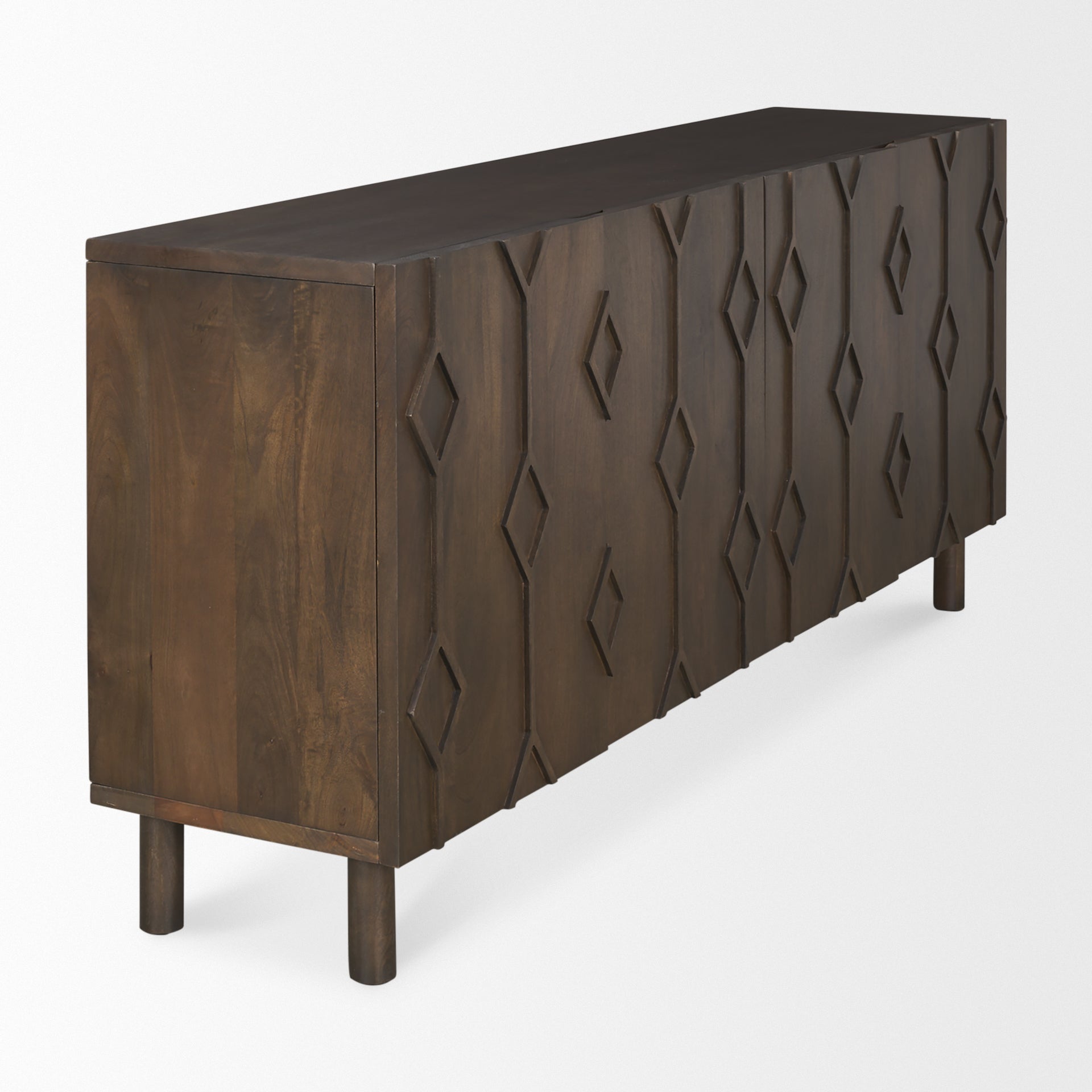 Mercana Heera Light Brown Diamond with Shelf Motif Sideboard