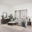 Mercana Heera Light Brown Diamond with Shelf Motif Sideboard