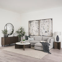 Mercana Heera Light Brown Diamond with Shelf Motif Sideboard