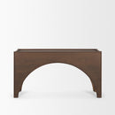 Mercana Laraya Dark Brown Wood Arched Console Table