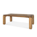 Mercana Sapphira Brown Wood Tapered Top Rectangular Dining Table