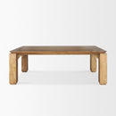 Mercana Sapphira Brown Wood Tapered Top Rectangular Dining Table