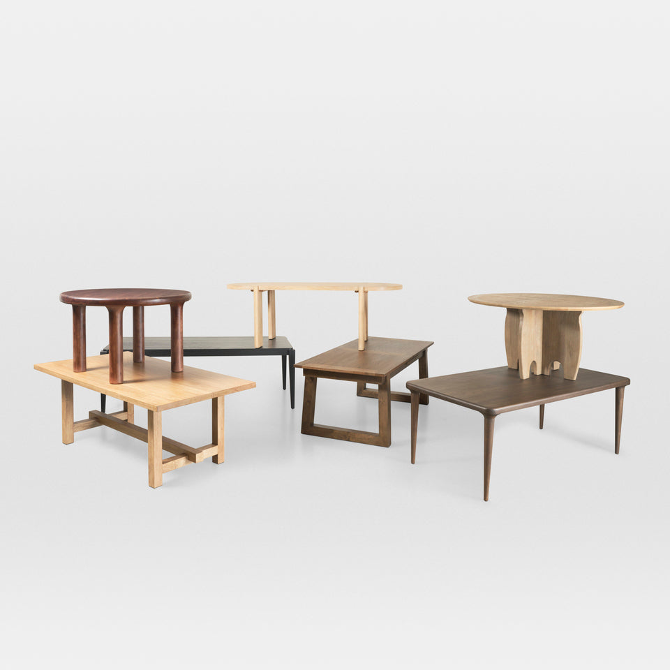 Mercana Sonomi Brown Solid Rubber Wood With Round Oak Tabletop Dining Table