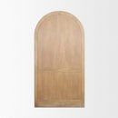 Mercana Suri Light Brown Wood With Glass Doors Arched Curio Cabinet