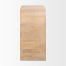 Mercana Sorina Reverse Fluted Light Brown Wood Accent Cabinet